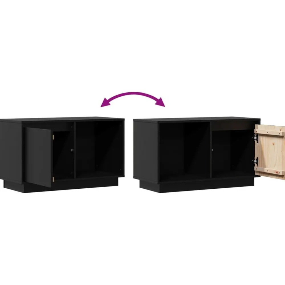 vidaXL Muebles Tv-Mueble de TV de madera maciza de pino 74x35x44 cm