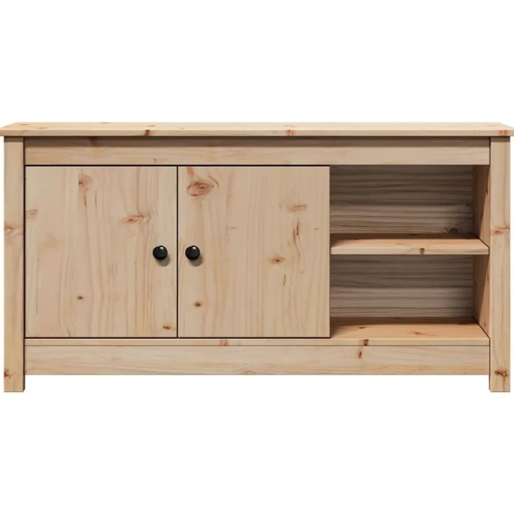 vidaXL Mueble de TV de madera maciza de pino 103x36,5x52 cm Natural Online