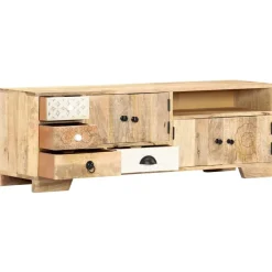 vidaXL Muebles Tv-Mueble de TV de madera maciza de mango 120x30x40 cm