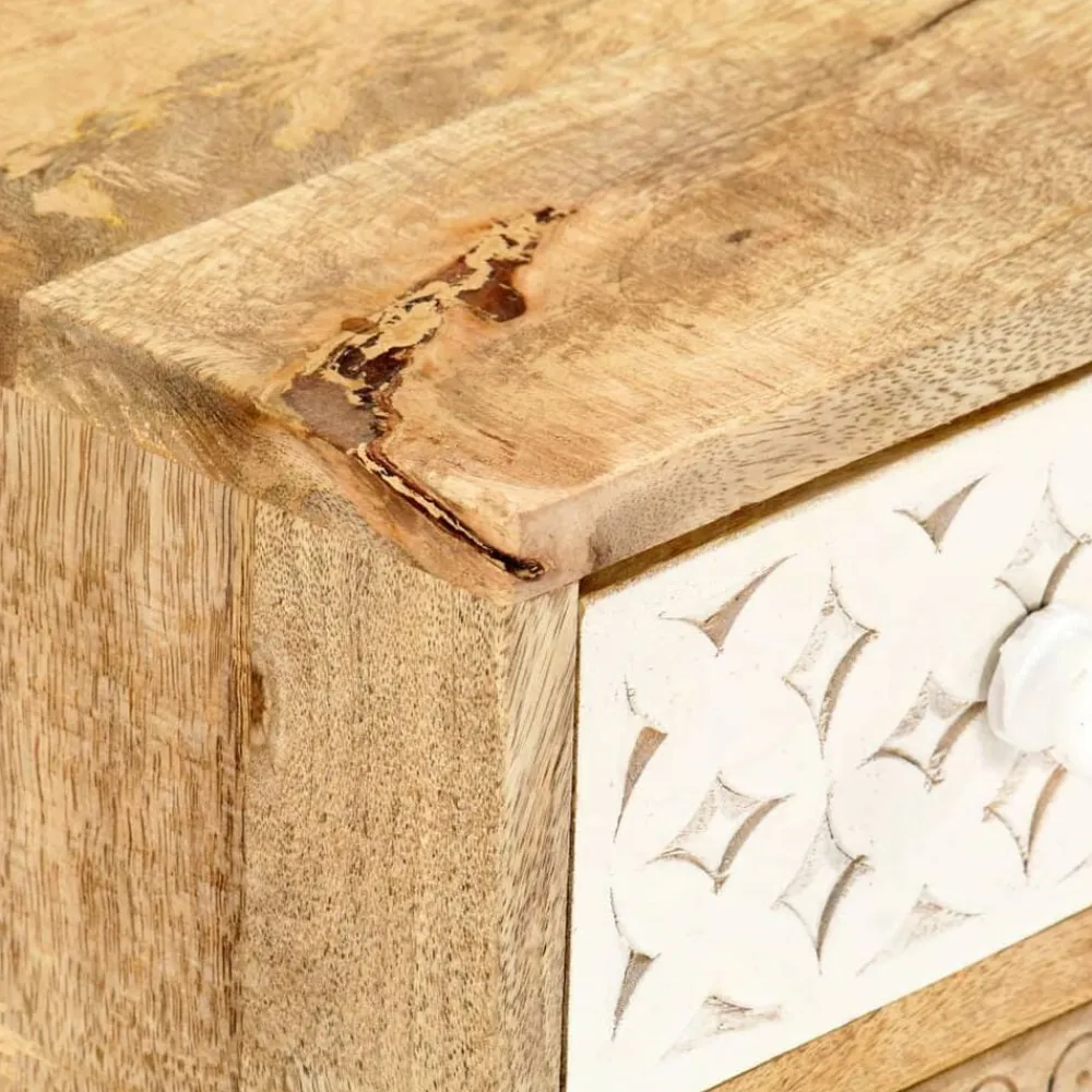 vidaXL Muebles Tv-Mueble de TV de madera maciza de mango 120x30x40 cm