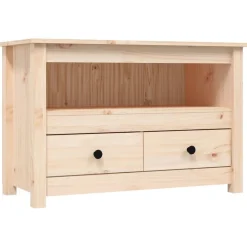 vidaXL Muebles Tv-Mueble de TV de madera maciza de pino 79x35x52 cm