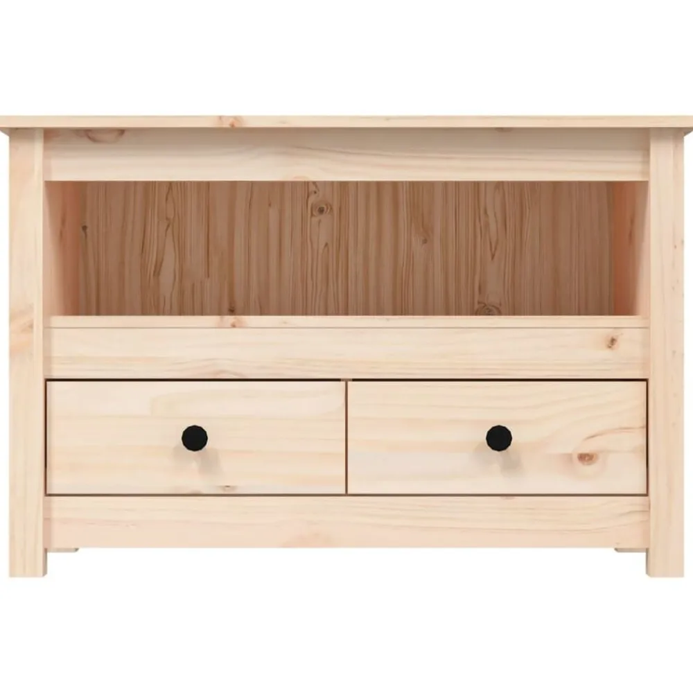 vidaXL Muebles Tv-Mueble de TV de madera maciza de pino 79x35x52 cm