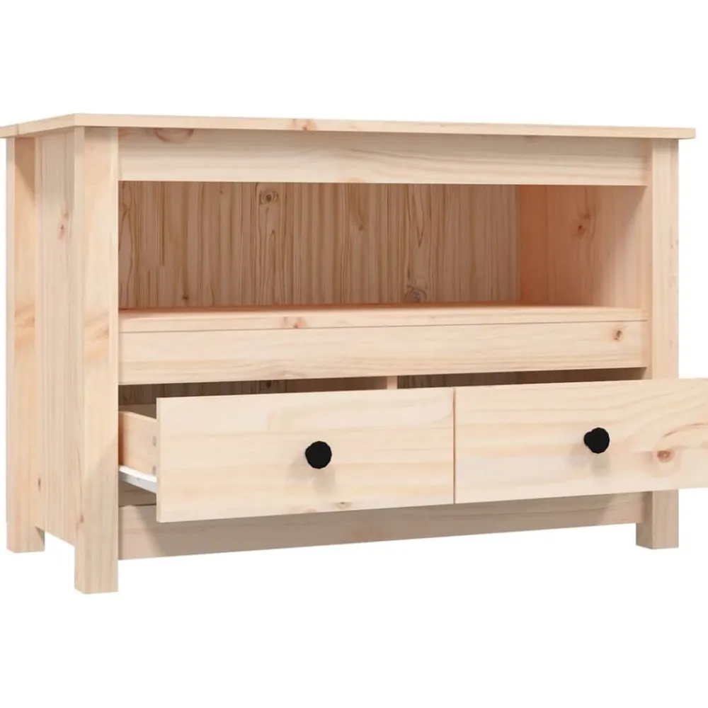 vidaXL Muebles Tv-Mueble de TV de madera maciza de pino 79x35x52 cm