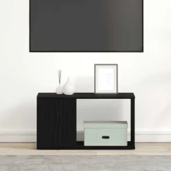 vidaXL Estanterías-Mueble de TV de madera de 60x24x32 cm