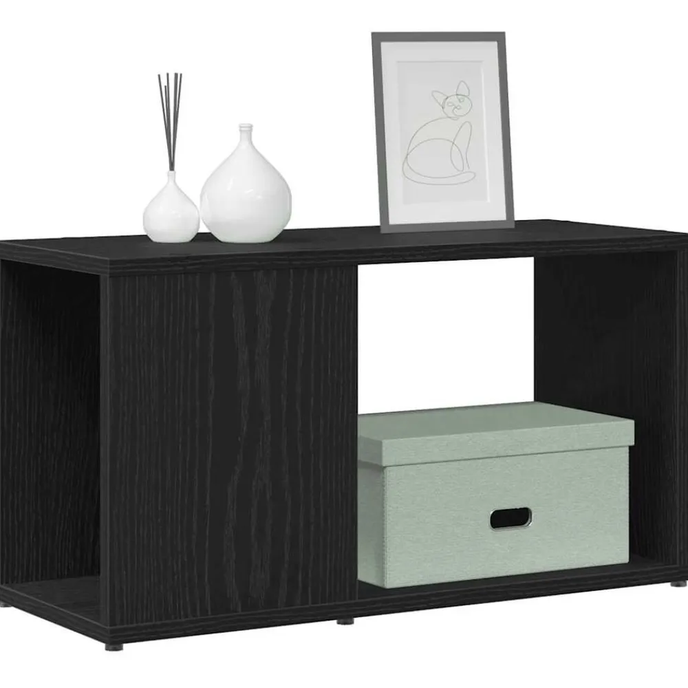 vidaXL Estanterías-Mueble de TV de madera de 60x24x32 cm