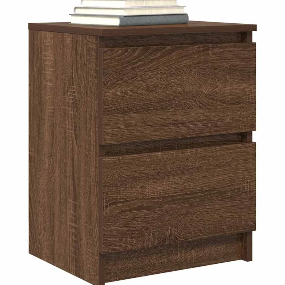 vidaXL Muebles Tv-Mueble de TV de madera de roble marrón 40x35x54 cm