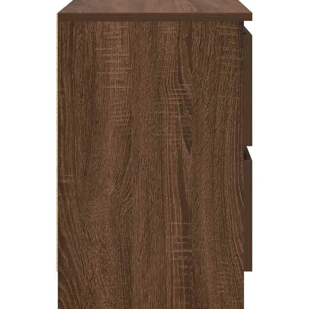 vidaXL Muebles Tv-Mueble de TV de madera de roble marrón 40x35x54 cm