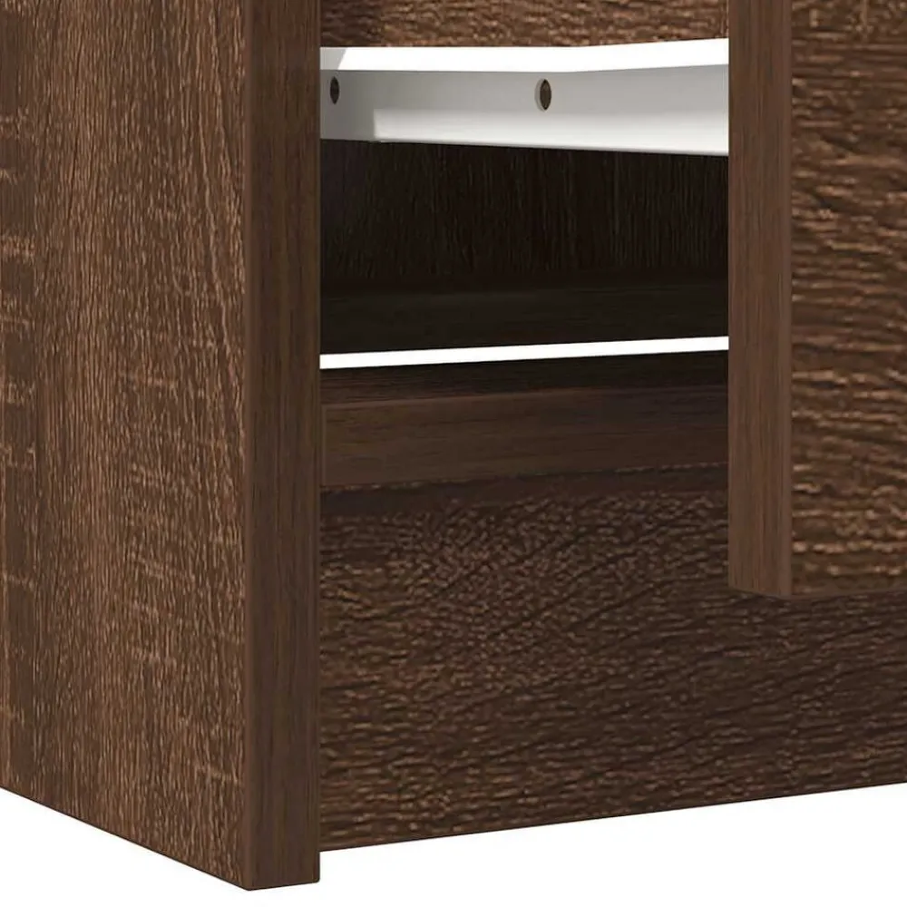 vidaXL Muebles Tv-Mueble de TV de madera de roble marrón 40x35x54 cm