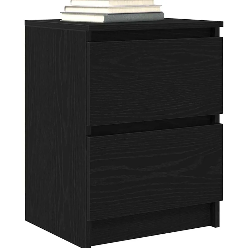 vidaXL Mueble de TV de madera de ingeniería 40x35x54 cm Negro New