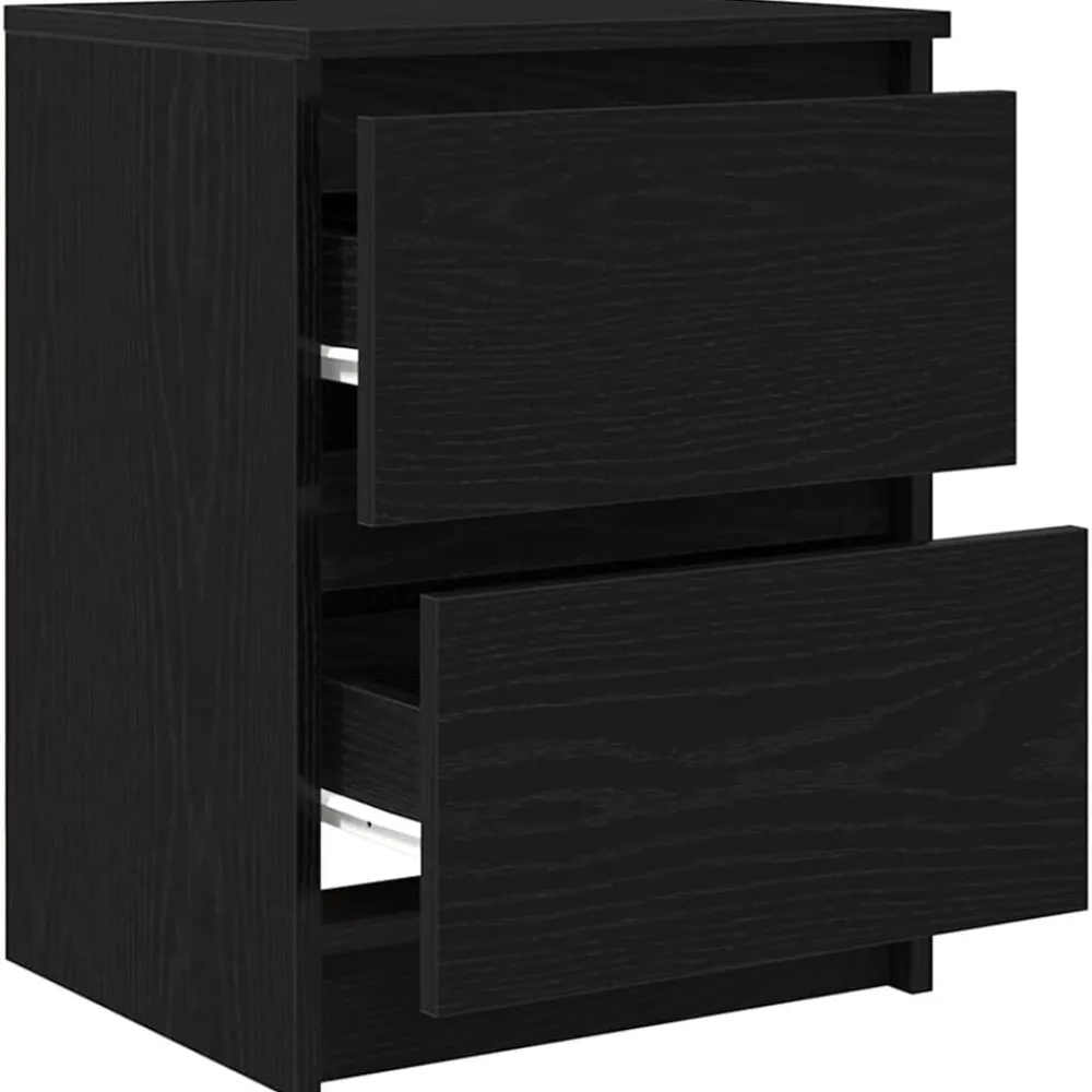 vidaXL Mueble de TV de madera de ingeniería 40x35x54 cm Negro New