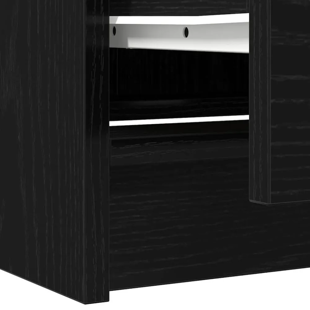 vidaXL Mueble de TV de madera de ingeniería 40x35x54 cm Negro New