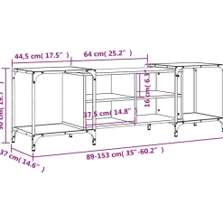 vidaXL Muebles Tv-Mueble de TV de madera de ingeniería 153x37x50 cm