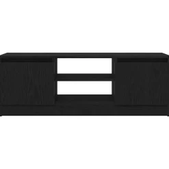 vidaXL Mueble de TV de madera de 102x30x36 cm Roble negro Discount