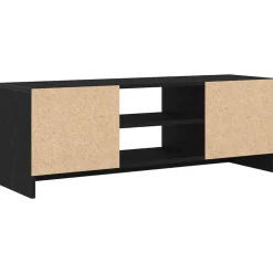 vidaXL Mueble de TV de madera de 102x30x36 cm Roble negro Discount