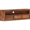 vidaXL Muebles Tv-Mueble de TV de madera maciza de acacia 120x30x40 cm