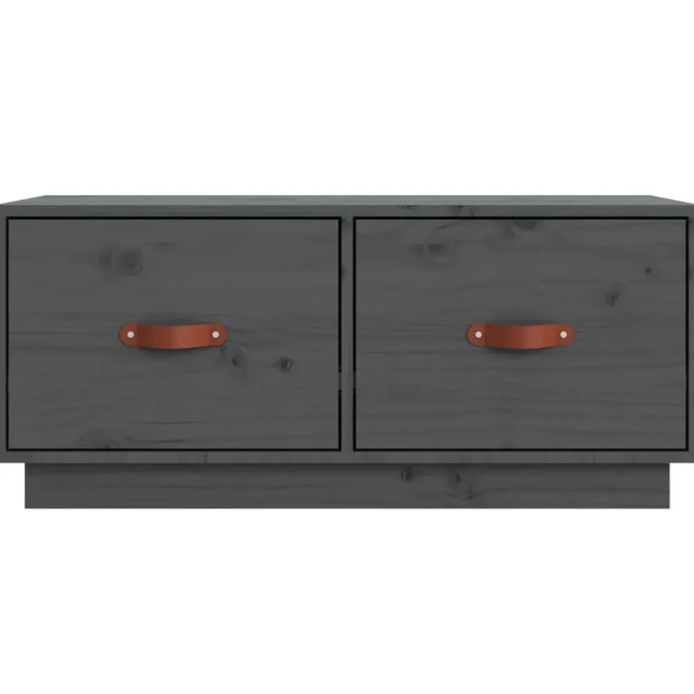 vidaXL Muebles Tv-Mueble de TV de madera maciza de pino 80x34x35 cm