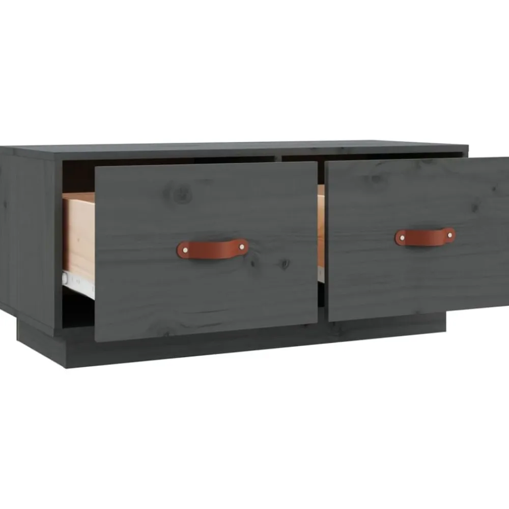 vidaXL Muebles Tv-Mueble de TV de madera maciza de pino 80x34x35 cm