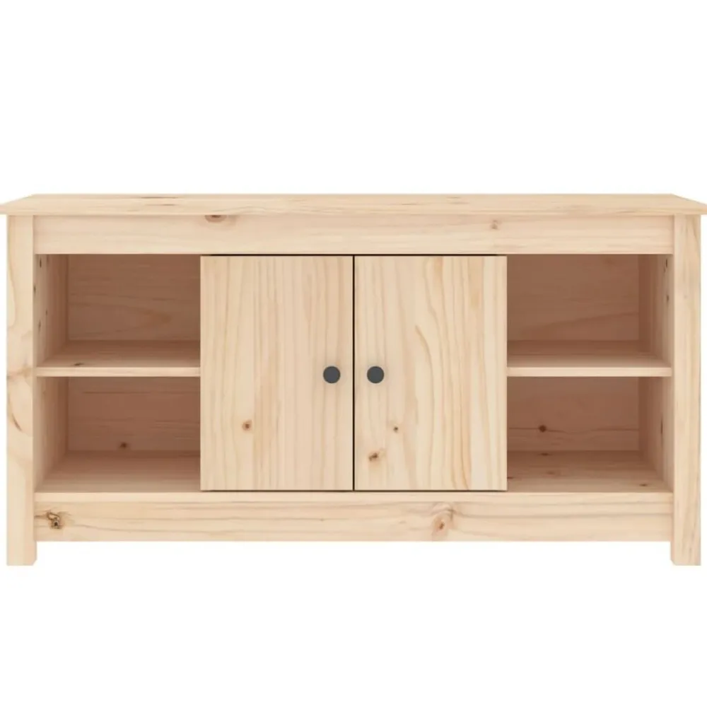 vidaXL Muebles Tv-Mueble de TV de madera maciza de pino 103x36,5x52 cm