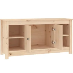 vidaXL Muebles Tv-Mueble de TV de madera maciza de pino 103x36,5x52 cm