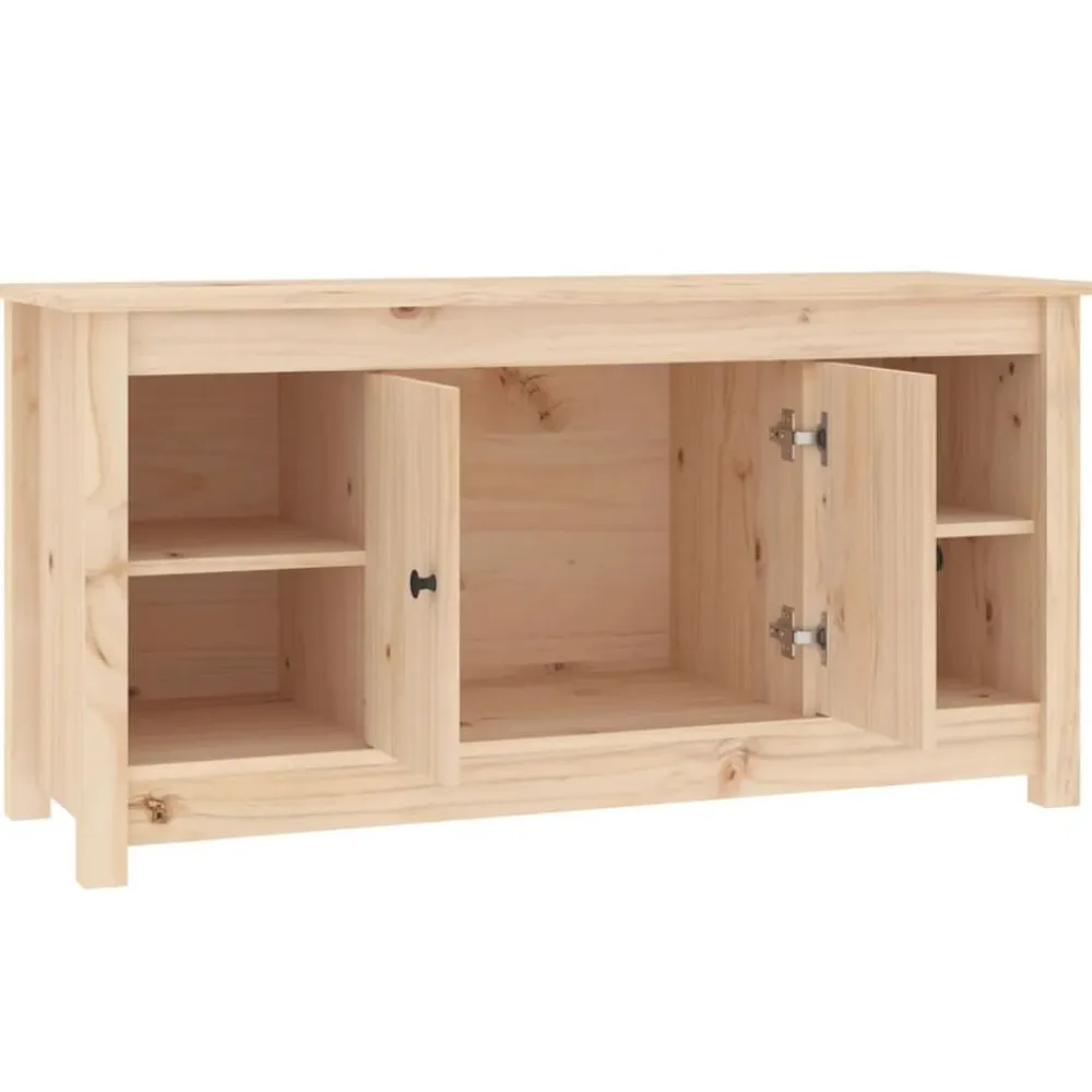 vidaXL Muebles Tv-Mueble de TV de madera maciza de pino 103x36,5x52 cm
