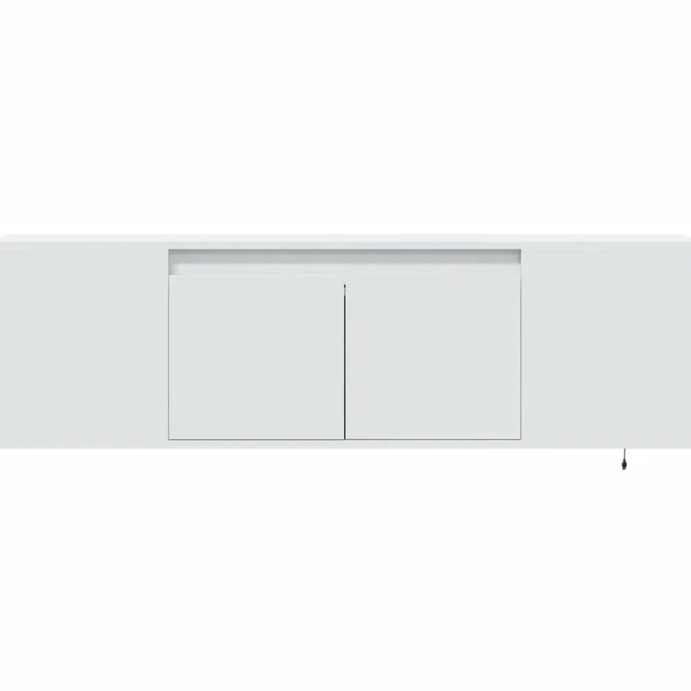 vidaXL Muebles Tv-Mueble de TV de pared con luces LED 135x31x39,5 cm