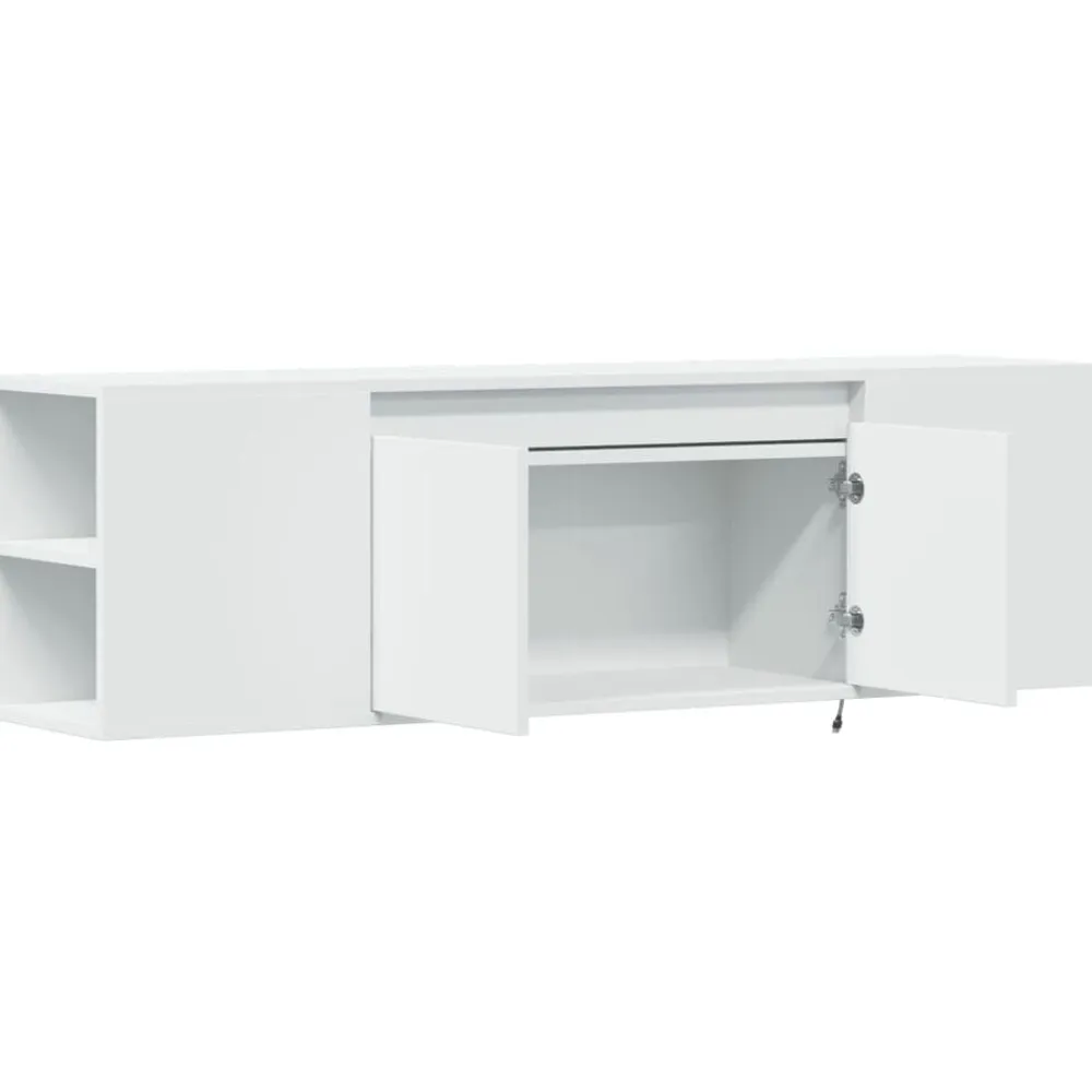 vidaXL Muebles Tv-Mueble de TV de pared con luces LED 135x31x39,5 cm