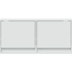 vidaXL Mueble de TV de pared con luces LED 80x31x35 cm Blanco Sale