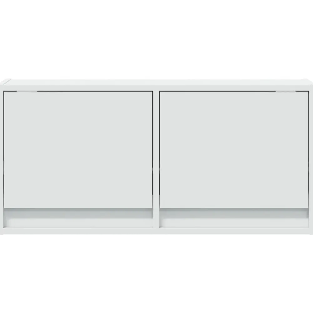 vidaXL Mueble de TV de pared con luces LED 80x31x35 cm Blanco Sale