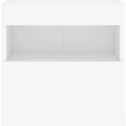 vidaXL Mueble de TV de pared con luces LED 40x30x40 cm Blanco Online
