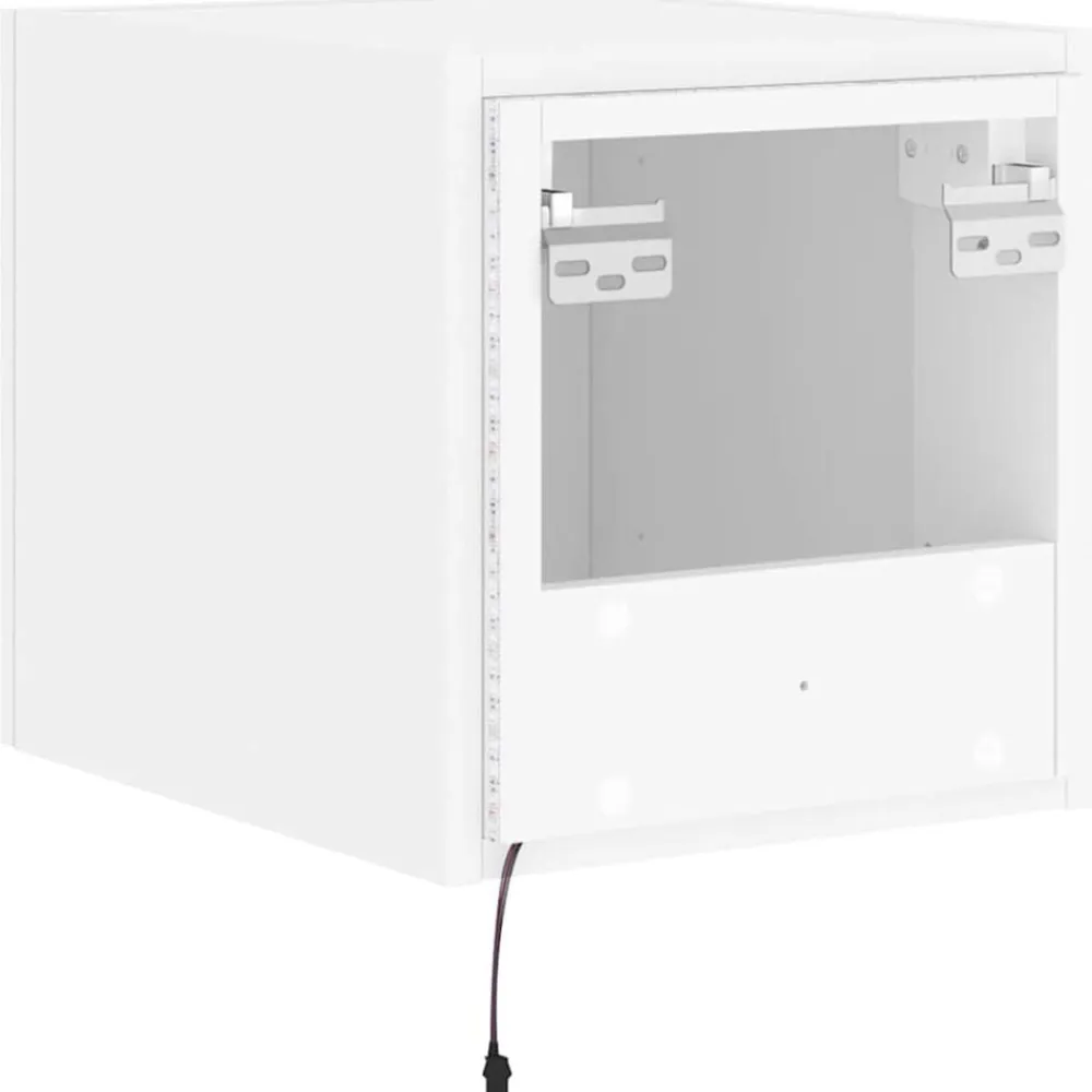 vidaXL Muebles Tv-Mueble de TV de pared con luces LED 30,5x35x30 cm