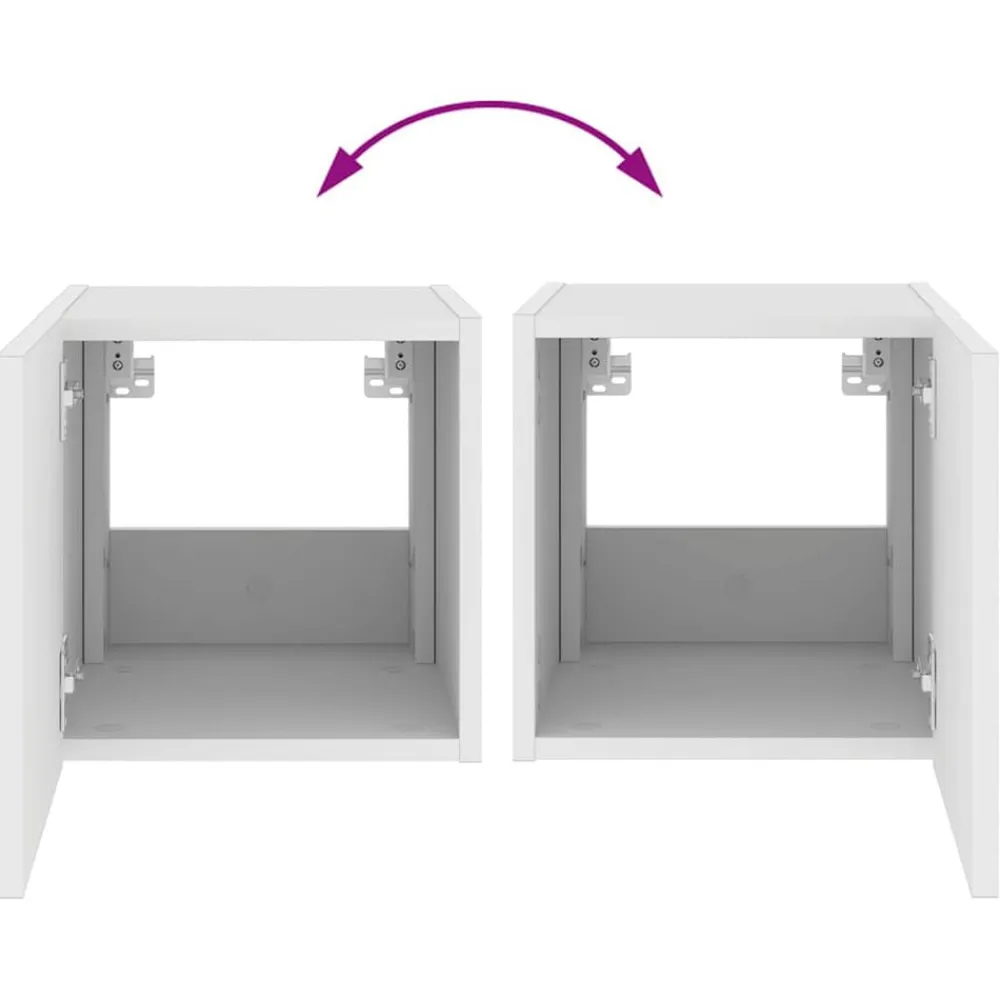vidaXL Muebles Tv-Mueble de TV de pared con luces LED 30,5x35x30 cm