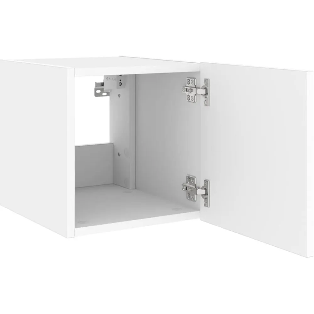 vidaXL Muebles Tv-Mueble de TV de pared con luces LED 30,5x35x30 cm