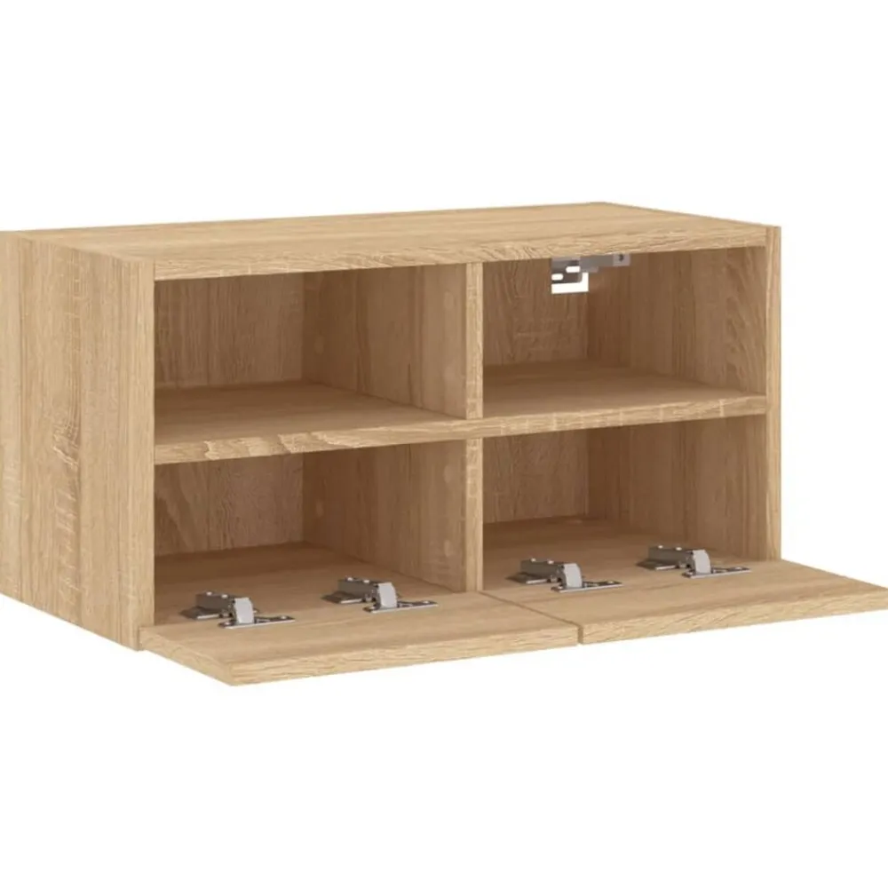 vidaXL Muebles Tv-Mueble de TV de pared madera ingeniería 60x30x30cm