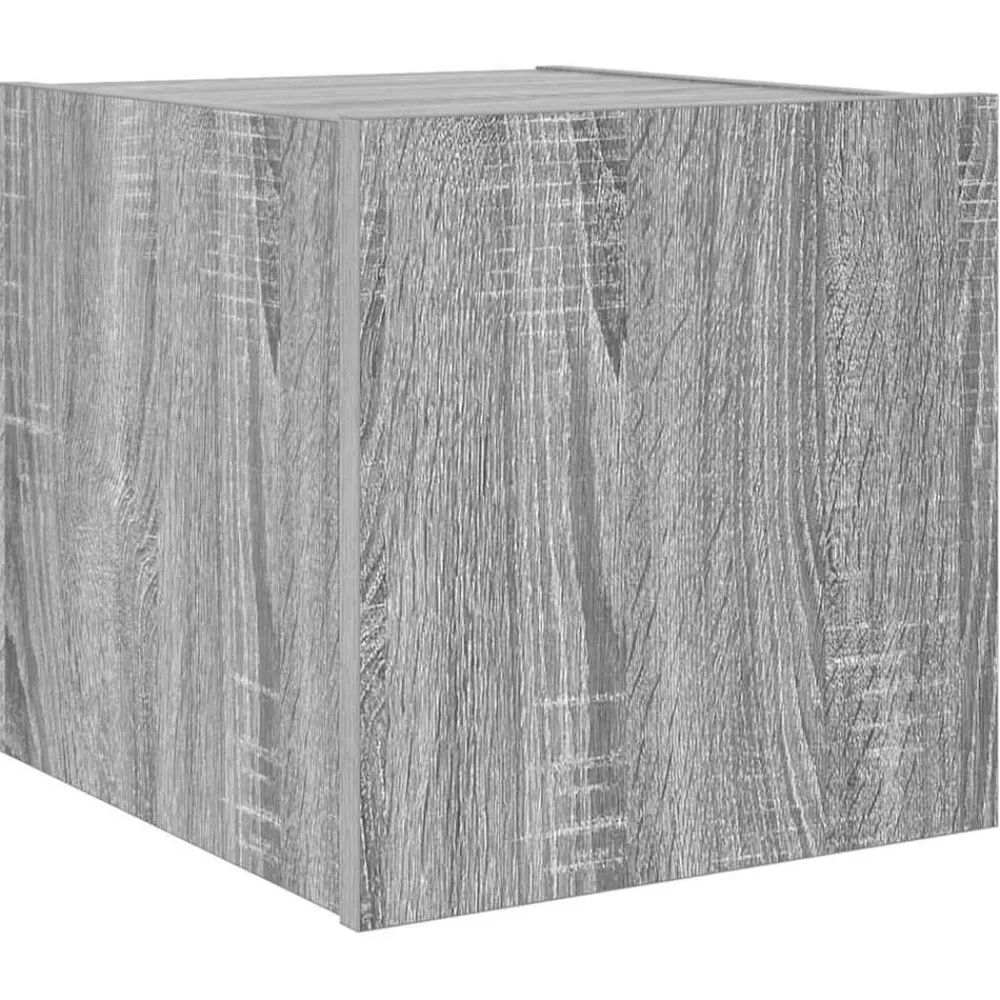 vidaXL Muebles Tv-Mueble de TV de pared con luces LED 30,5x35x30 cm