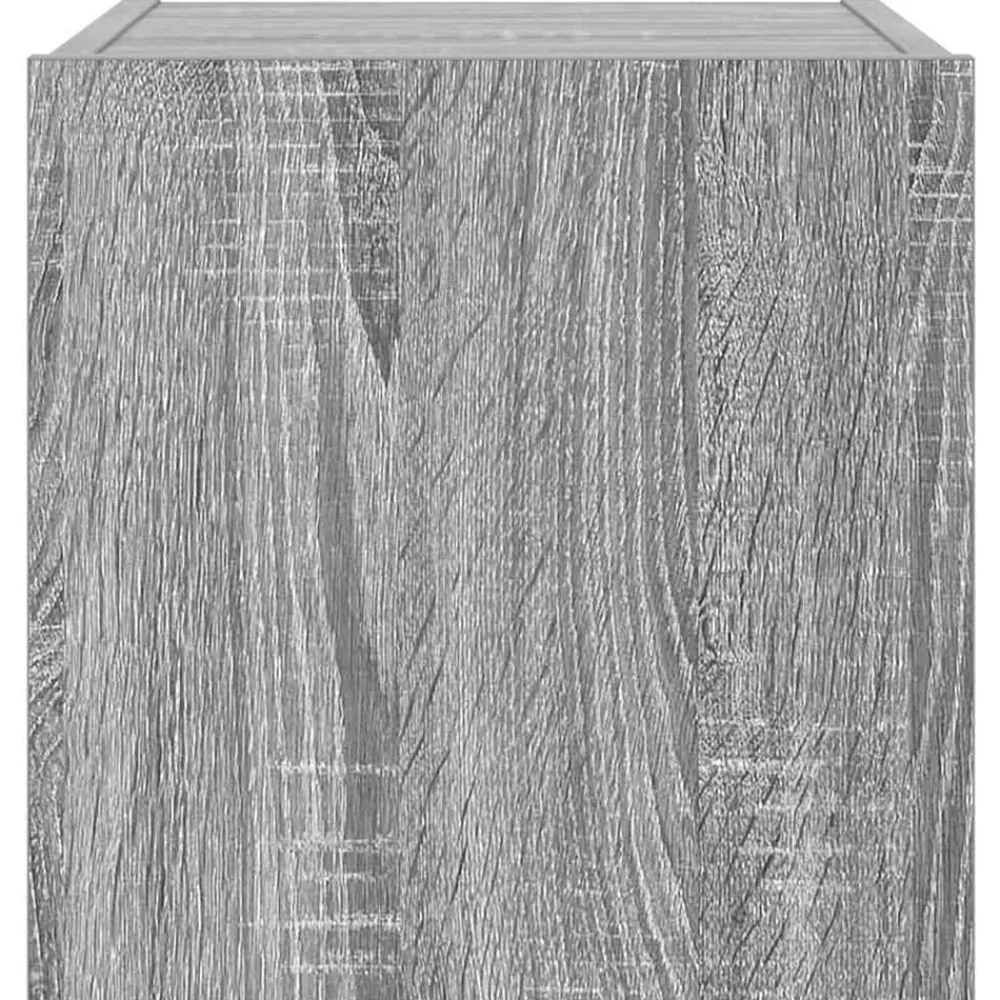 vidaXL Muebles Tv-Mueble de TV de pared con luces LED 30,5x35x30 cm