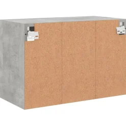 vidaXL Muebles Tv-Mueble de TV de pared con luces LED gris hormigón 60x30x40 cm