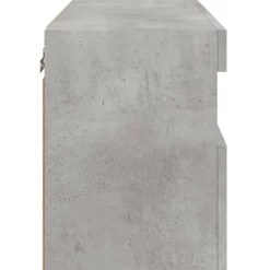 vidaXL Muebles Tv-Mueble de TV de pared con luces LED gris hormigón 60x30x40 cm