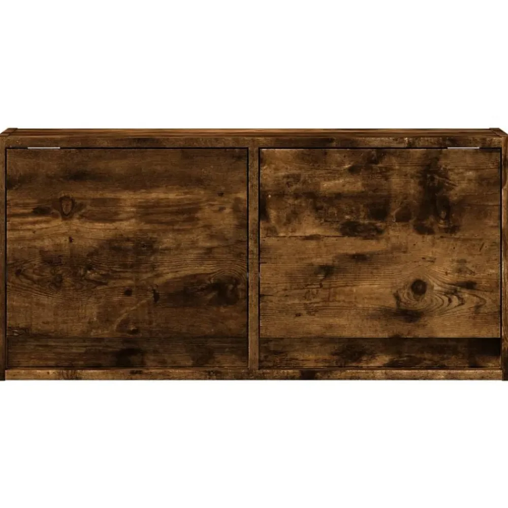 vidaXL Muebles Tv-Mueble de TV de pared con luces LED 80x31x35 cm