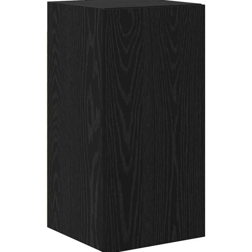 vidaXL Mueble de TV de Pared 3 pcs Madera de ingeniería Roble negro New