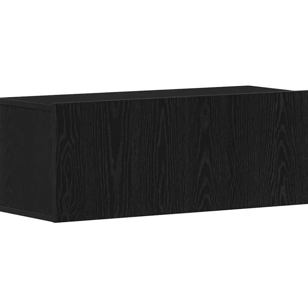 vidaXL Mueble de TV de Pared 3 pcs Madera de ingeniería Roble negro New