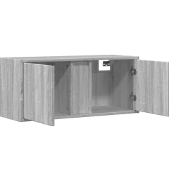 vidaXL Muebles Tv-Mueble de TV de pared con luces LED 80x31x35 cm