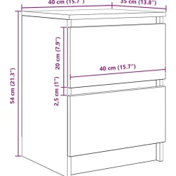 vidaXL Mueble de TV de 40x35x54 cm Madera de ingeniería Roble Sonoma Outlet