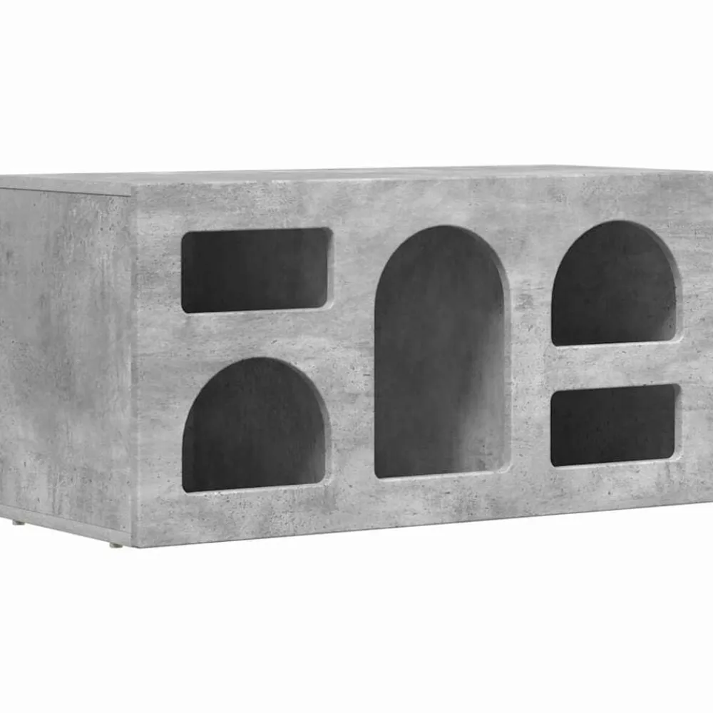 vidaXL Mueble de TV Gris Concreto 80 x 35 x 40 cm Madera de ingeniería Gris hormigón Online
