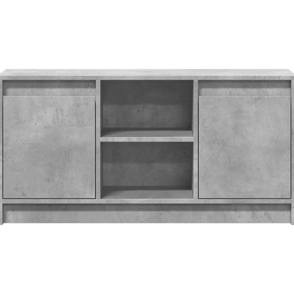 vidaXL Muebles Tv-Mueble de TV LED madera ingeniería gris hormigón 100x34x50 cm