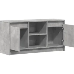 vidaXL Muebles Tv-Mueble de TV LED madera ingeniería gris hormigón 100x34x50 cm