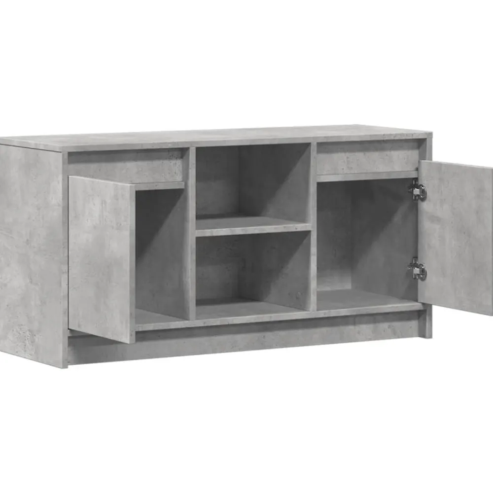 vidaXL Muebles Tv-Mueble de TV LED madera ingeniería gris hormigón 100x34x50 cm