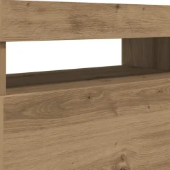 vidaXL Mueble de TV luces LED madera 120x35x40 cm Roble artisan Best