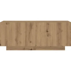 vidaXL Mueble de TV luces LED madera 300x35x40 cm Roble artisan Sale