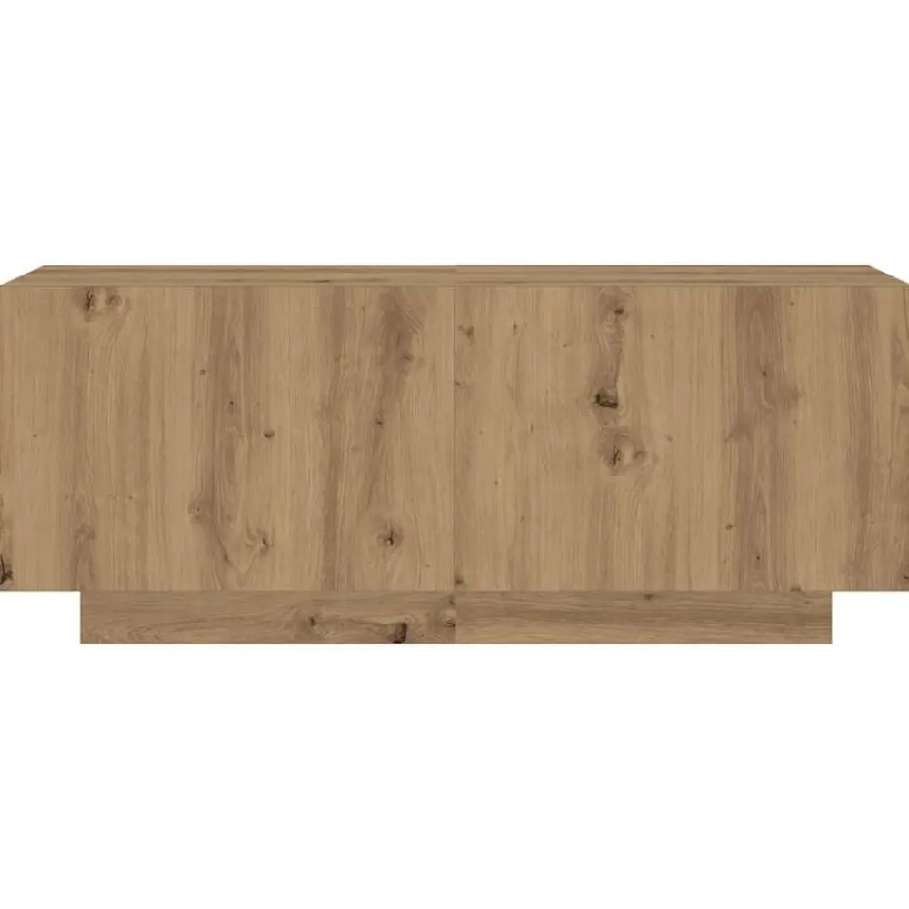 vidaXL Mueble de TV luces LED madera 300x35x40 cm Roble artisan Sale