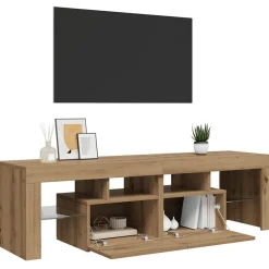 vidaXL Muebles Tv-Mueble de TV luces LED madera 140x36,5x40 cm